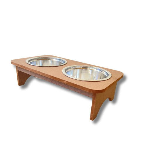 Comedero Perro Alto Madera Mediano