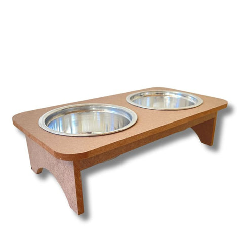 Comedero Perro Alto Madera Mediano