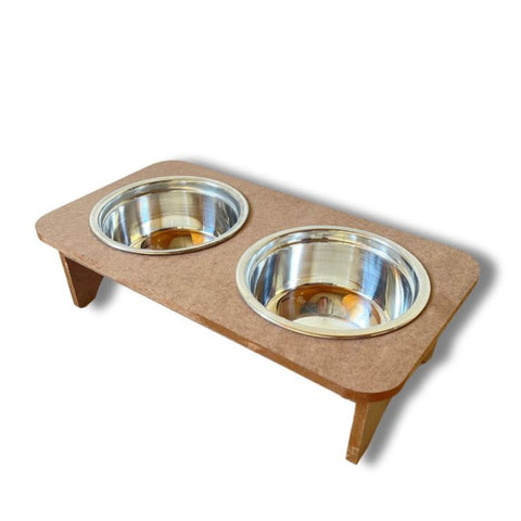 Comedero Perro Alto Madera Mediano